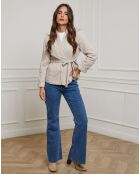Gilet Flore taupe