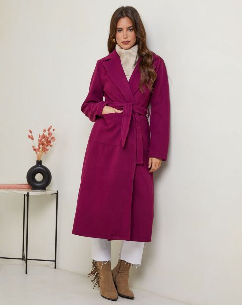 Manteau long Marie prune