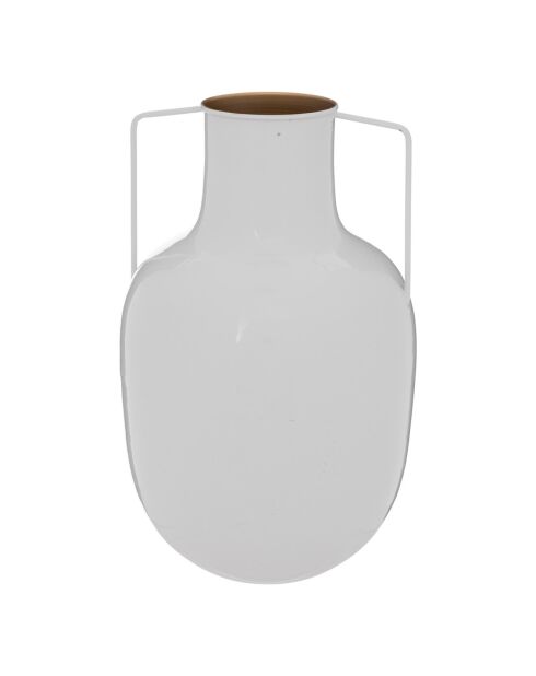 Vase blanc - 20x20x30.5 cm