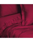 Parure housse de couette en satin  coton Elegant rouge