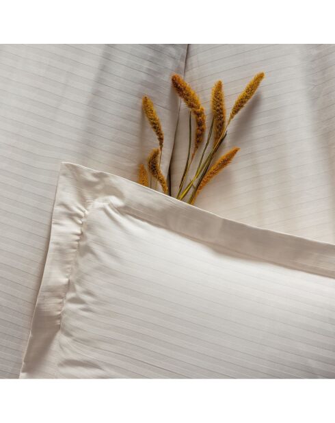 Set copripiumino ecru a righe