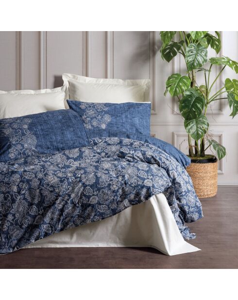 Parure housse de couette Anninka bleue