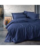 Parure housse de couette Plain bleu foncé