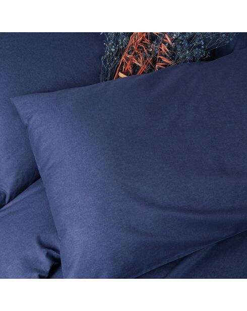 Parure housse de couette Plain bleu foncé