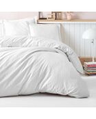 Parure housse de couette Stripe blanche