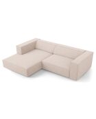 Canapé d'angle gauche Arendal 3 places beige - 224x166x70 cm