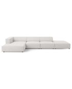 Canapé d'angle gauche Arendal 5 places gris clair - 341x166x70 cm