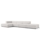 Canapé d'angle gauche Arendal 5 places gris clair - 341x166x70 cm