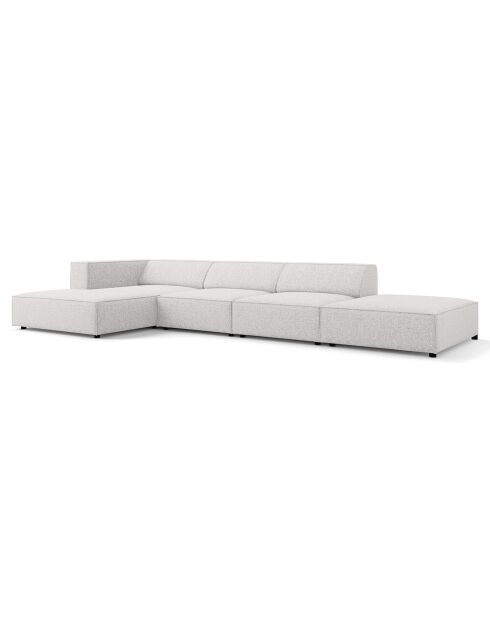 Canapé d'angle gauche Arendal 5 places gris clair - 341x166x70 cm