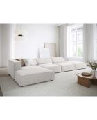Canapé d'angle gauche Arendal 5 places gris clair - 341x166x70 cm