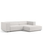 Canapé d'angle droit Arendal 3 places gris clair - 224x166x70 cm