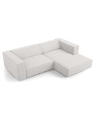 Canapé d'angle droit Arendal 3 places gris clair - 224x166x70 cm