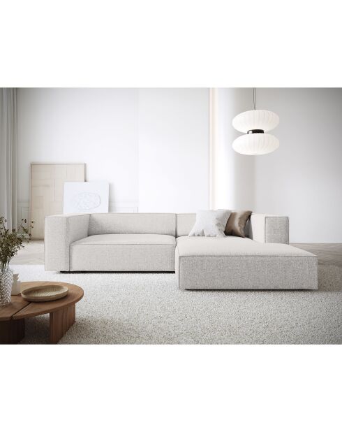 Canapé d'angle droit Arendal 3 places gris clair - 224x166x70 cm