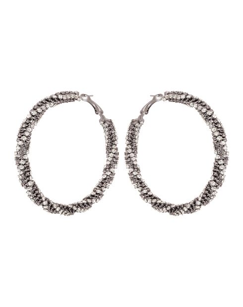 Zilver/witte oorbellen van Eodace
