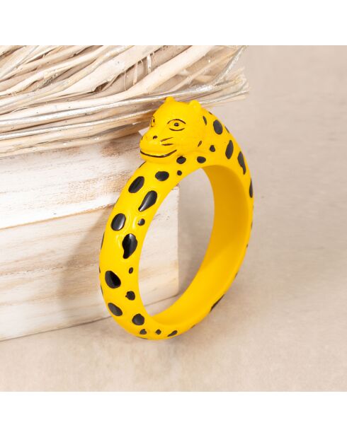 Bracelet Safara en Bois jaune/noir