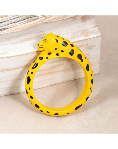 Bracelet Safara en Bois jaune/noir
