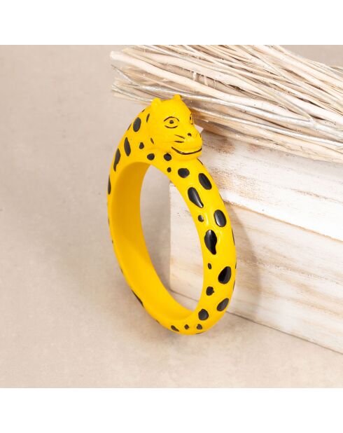 Bracelet Safara en Bois jaune/noir