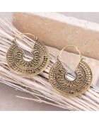 Boucles d'oreilles Kanoa doré/noir