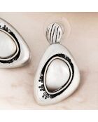 Boucles d'oreilles Shell Rocks en Nacre argentées