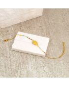 Bracelet Forest doré/multicolore