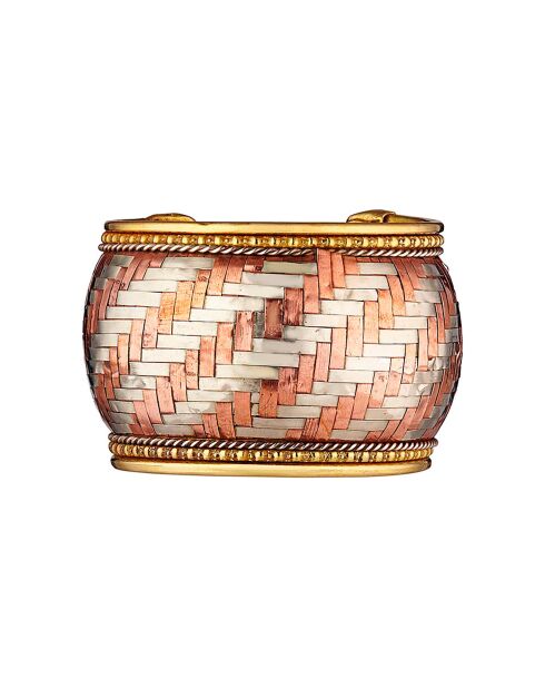 Armreif Kamandosa Silber/Gold/Rosa