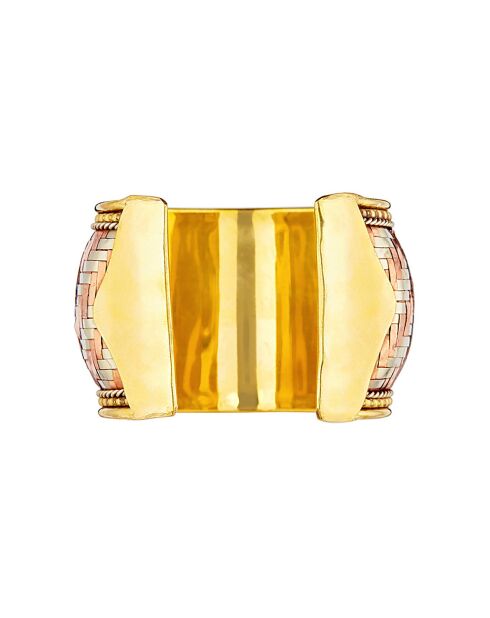 Armreif Kamandosa Silber/Gold/Rosa