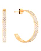 Boucles d'oreilles Liam doré/blanc