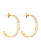 Boucles d'oreilles Liam doré/blanc
