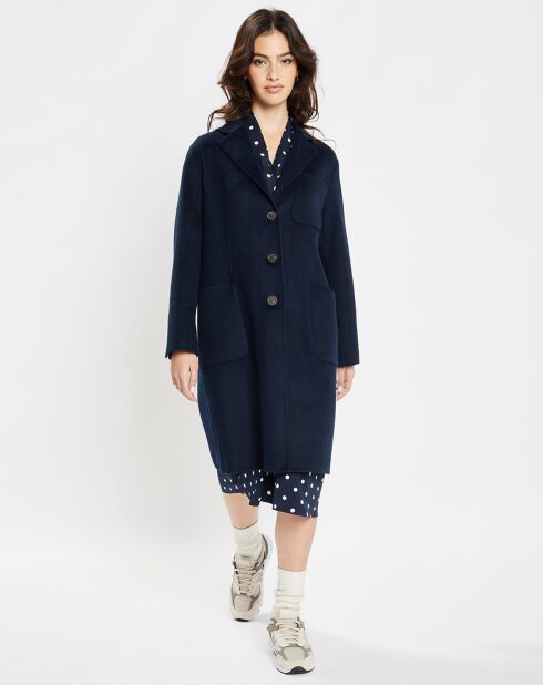 Manteau en Laine Pandora bleu marine