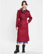 Imperméable trench Paxi Maxi rouge foncé