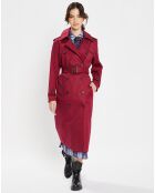 Imperméable trench Paxi Maxi rouge foncé