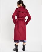 Imperméable trench Paxi Maxi rouge foncé