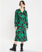 Robe Boli à fleurs verte