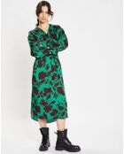 Robe Boli à fleurs verte