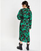 Robe Boli à fleurs verte