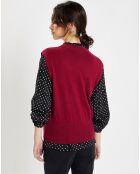 Pull en Laine mélangée Polux rouge foncé