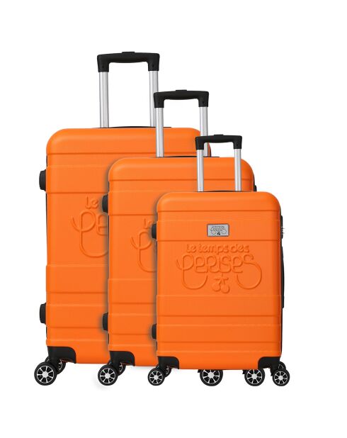 3 Lyra 55-65/75 cm orangefarbene 4-Rad-Doppelkoffer
