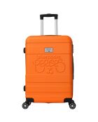 3 Lyra 55/65/75 cm oranje dubbele koffers met 4 wielen