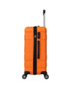 3 Lyra 55/65/75 cm oranje dubbele koffers met 4 wielen