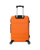 3 Lyra 55/65/75 cm oranje dubbele koffers met 4 wielen