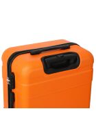 3 Lyra 55/65/75 cm oranje dubbele koffers met 4 wielen