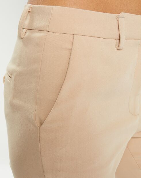 Pantalon à pince Mini beige