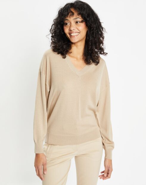 Pull en Laine Paco beige foncé