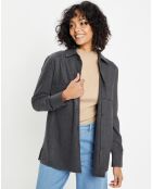 Chemise Corfou en Laine mélangée gris foncé