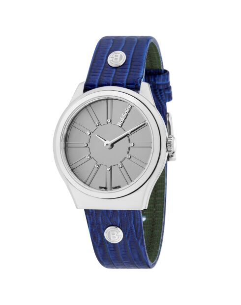 Montre Femme en Cuir & cristaux Swarovski Adria bleue