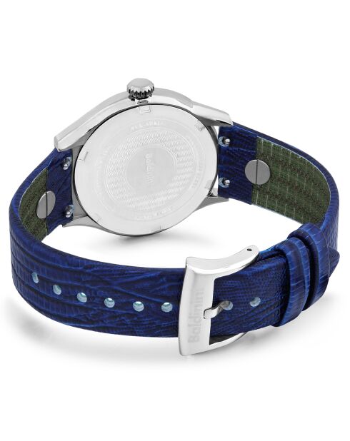 Montre Femme en Cuir & cristaux Swarovski Adria bleue