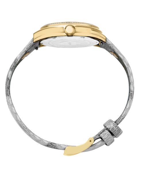 Montre Femme en Cuir & cristaux Swarovski Adria grise