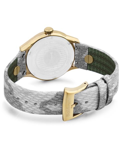 Montre Femme en Cuir & cristaux Swarovski Adria grise