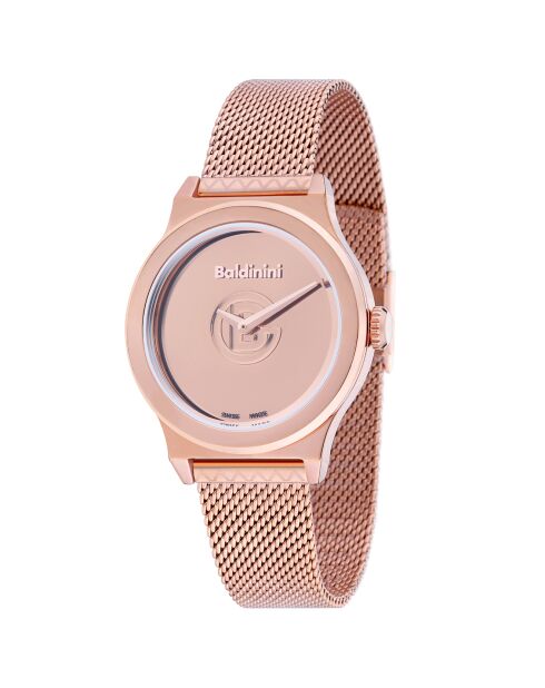 Montre Femme en Acier Gibi doré rose