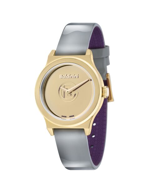 Montre Femme en Cuir Gibi grise